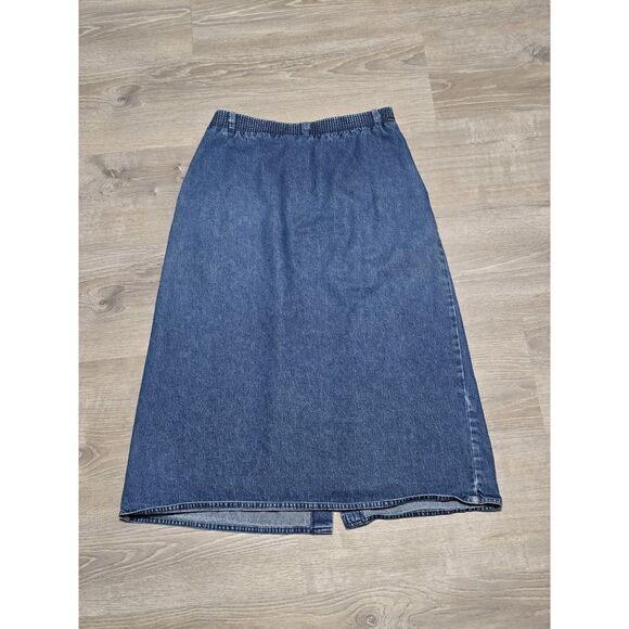 Vintage Sasson Paris Women's Denim Blue Jean Long Skirt Size‎ 10 - Picture 2 of 11